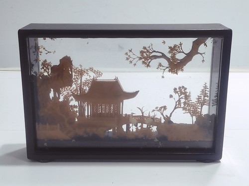 Diorama cinese quadro vintage