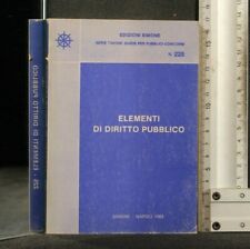 ELEMENTI DI DIRITTO PUBBLICO. AA.VV. Edizioni Simone.
