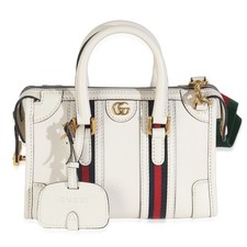 Borsa Bauletto Duffle Piccola Gucci Mystic Bianco Koi In Pelle Di Vitello