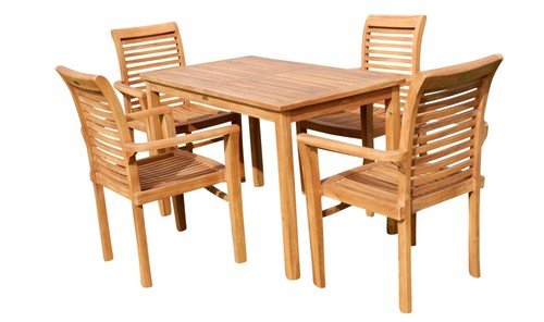 Set giardino teak 120x70 - set, da
