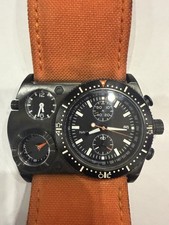 OROLOGIO NAUTICA OVERSIZE CON BUSSOLA E DOPPIo ORARIO Batteria Nuova E Scatola