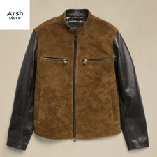 Giacca biker uomo pelle