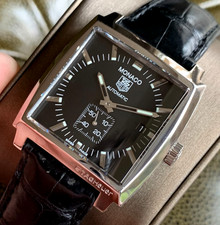 TAG Heuer Monaco calibro 6 ref. WW2110-0 Orologio da polso automatico quadrante nero
