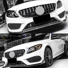 PER MERCEDES CLASSE C W205 C205 15-18 GRIGLIA ANTERIORE LOOK AMG PROFILI CROMATI