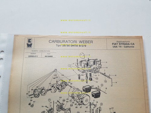 Weber carburatore dhta - carburatore,