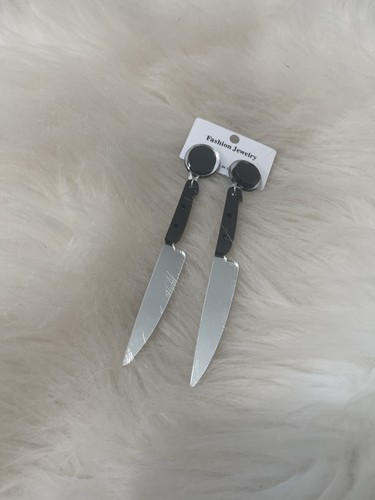 Orecchini coltello manico nero - coltello,