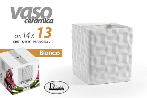 Vaso ceramica quadrato - in,
