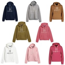 GANT Felpa con Cappuccio da Donna - Lock Up Cappuccio, !* , Logo Ricamo
