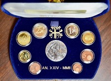 VATICANO VATIKAN SERIE DIVISIONALE COMPLETA SET 2002 EURO PROOF ! 9 MONETE !