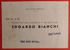 CARTOLINA EDOARDO BIANCHI MILANO CON MODELLI BICI CICLISMO 1940-45 C. 3 ( C 9 )