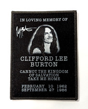 Metallica Cliff Burton Memorial Patch, distintivo leggendario bassista tributo rock band