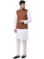 Abbigliamento per occasioni giacche e gilet, abbigliamento per feste, giacca tinta unita marrone, abbigliamento da festival