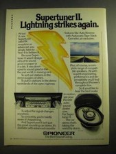 Pubblicità autoradio Pioneer KP-7500 1980 e altoparlanti TS-698 - Lampo colpisce ancora