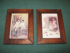 Quadro/Stampa/Cornice Legno/Press Framework"BAMBINI-VARIE"Ef.Invecchiato/Pz.2