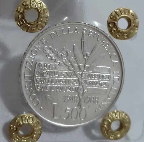 Italia 500 lire costituzione - italia,