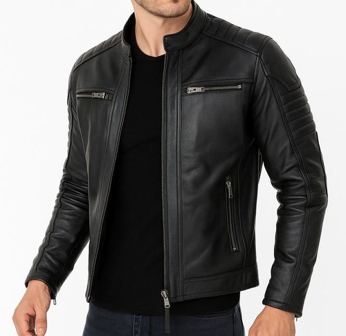 Giacca motociclista uomo nera - giacca,