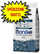 MONGE GATTO CROCCHETTA ADULTO MONOPROTEICO STERILIZZATO TROTA 10 KG 