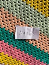 Coperta uncinetto lana Handmade Crochet/granny square couverture/plaid vintage