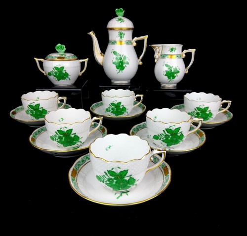 Herend set caffè verde - caffè,