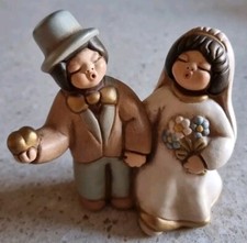 THUN - SPOSI SPOSO CON CUORE SPOSA CON FIORI - H 11 CM - VINTAGE - SENZA SCATOLA