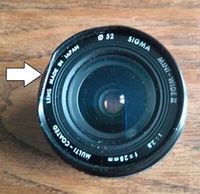 Yashica Sigma MINI-WIDE II Diametro 52  1:2,8 f= 28 mm Made in Japan 