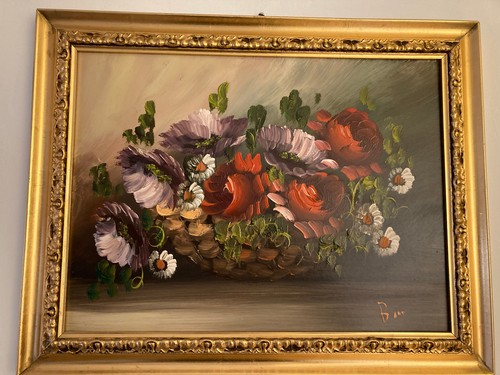 Quadro fiori dipinto a - quadro,