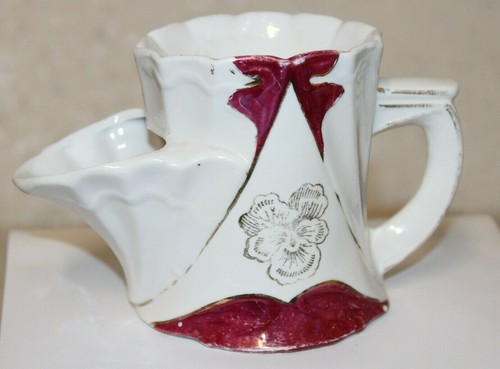 Antica tazza barba floreale - da,