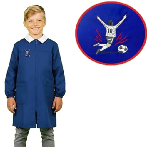 Grembiule scuola blu zip