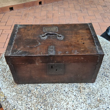 Cassa Militare primi '900 in Legno di Pioppo - targa in metallo con nominativo