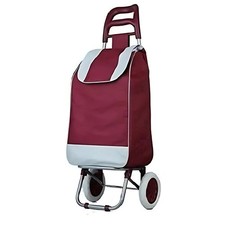 carrello per la spesa portaspesa trolley ruote carrellino alluminio pieghevole