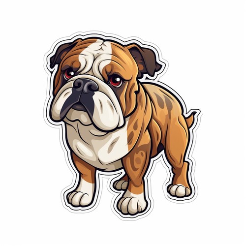 Bulldog inglese decalcomania - +,