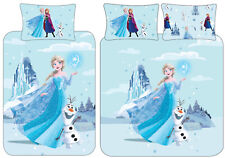 Set lenzuola matrimoniale singolo Disney Frozen copripiumino reversibile
