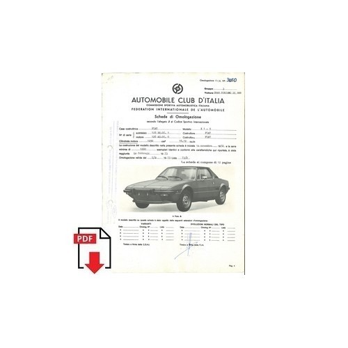 1973 fiat scheda - 1973, di
