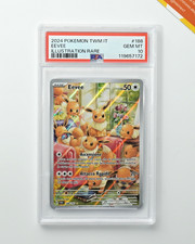 Pokemon PSA 10 Eevee #188 Illustration Rare Crepuscolo Mascherato 2024 Italiano