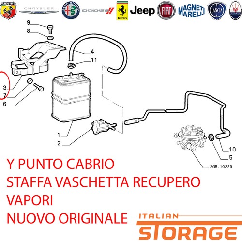 Punto cabrio staffa - y,