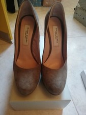 scarpe donna gianni marra n 35 grigio tortora con fiocco attorno al tacco
