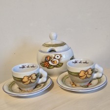 Thun Servizio Caffè, 2 Tazzine, 2 Piattini con Zuccheriera Serie Country 