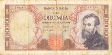 Italy  10,000  Lire  3.7.1962