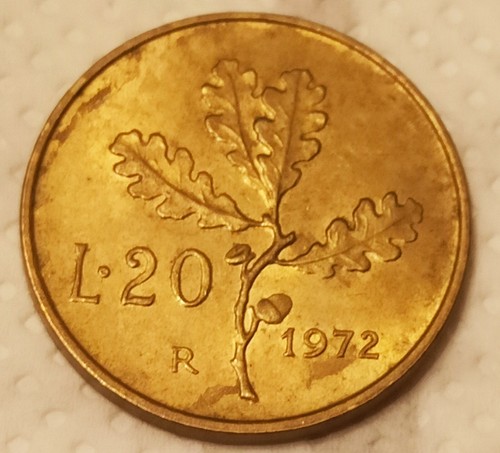 Lire 1972 ramo quercia - ramo,
