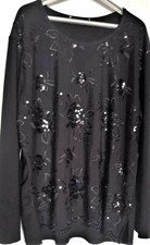 MAGLIA CON PAILETTES TAGLIA L/XL TIPO TULLE