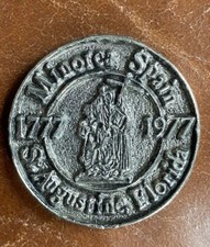 Gettone moneta medaglia Sant'Agostino FL Minorca Spagna Carolus III reale pirata di Minorca