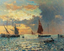 Barche da pesca in laguna