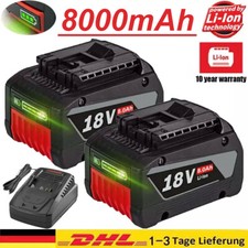 Batteria 8,0 Ah per Bosch 18 V Professional GBA GSR GSB BAT618 BAT609 BAT607 BAT620 DE