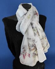 Foulard Stola Purissima Seta ? Scialle Copricapo  Sciarpa Hijab bianco
