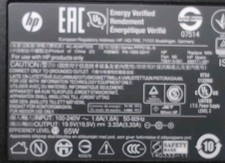 Alimentatore Originale Hp PPP019L-S 65W 19,5v 3.3A Testato+ Cavo Alimentazione