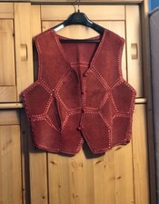 Gilet Donna Vera Pelle Rosso
