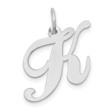 14k White Gold Fancy Script