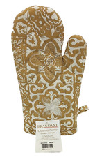 Guanto da Forno Tessuto  Accessori Cucina Avorio Oro Brandani  90030