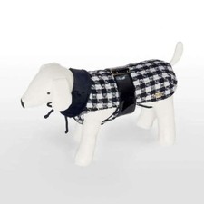 Cappottino Per Cani Stile Chanel Bianco E Nero Interno Pelliccia - VARIE TAGLIE