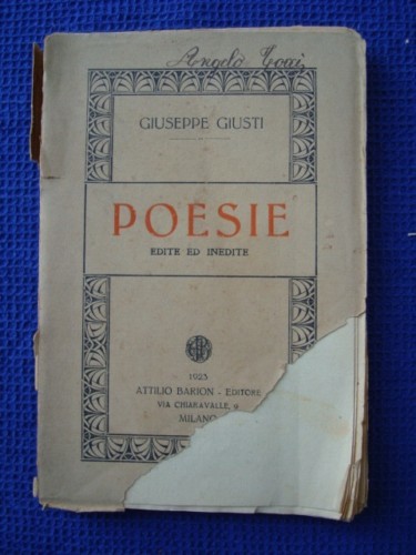 Giuseppe giusti poesie edite - giuseppe,